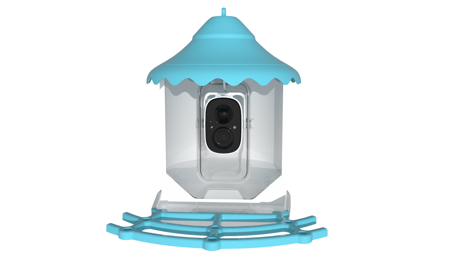 【BR-F06-2MP】3W solar panel smart automatic identification bird feeder with Camera