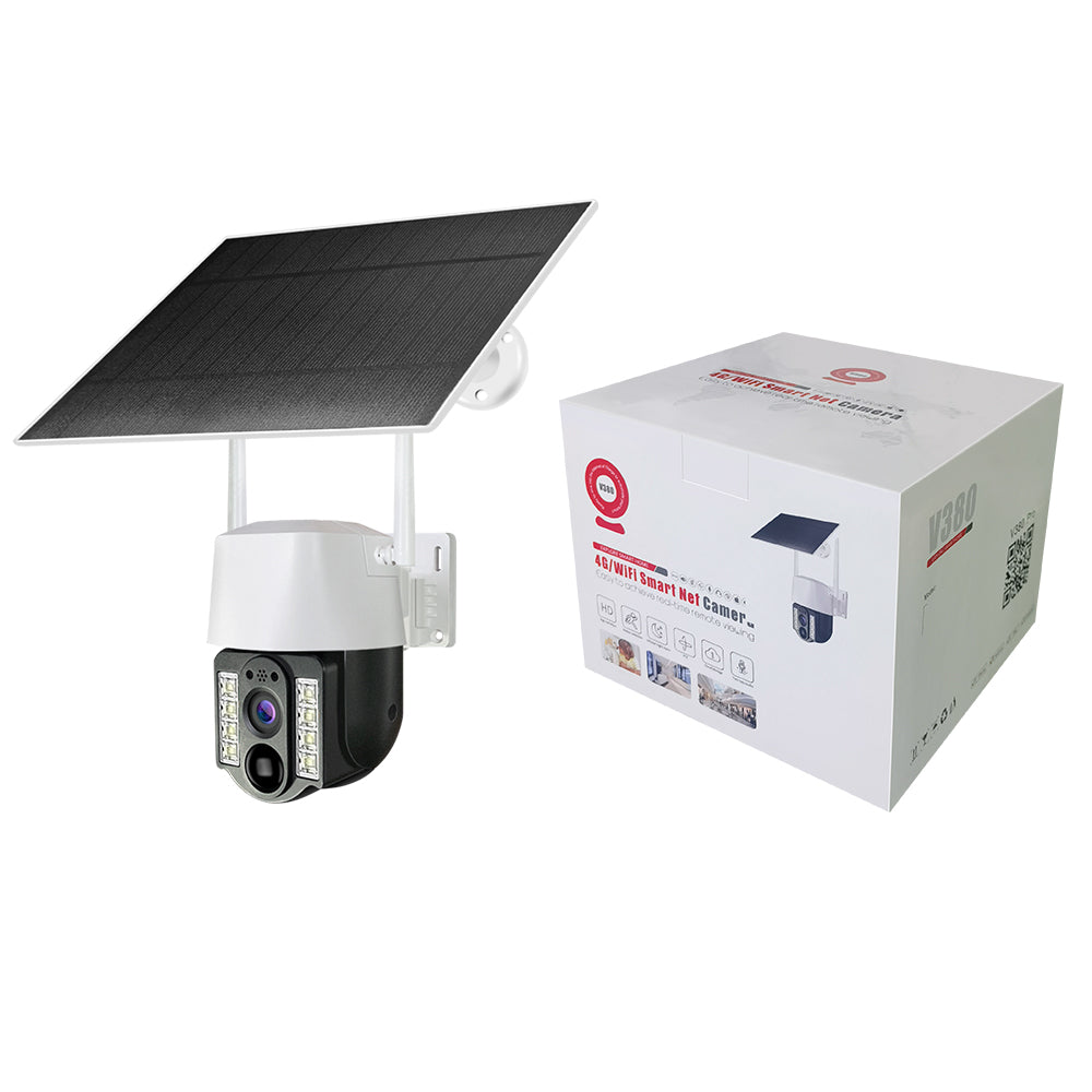 【B43】4G 3MP WIFI Solar Power PTZ Camera - V380 PRO