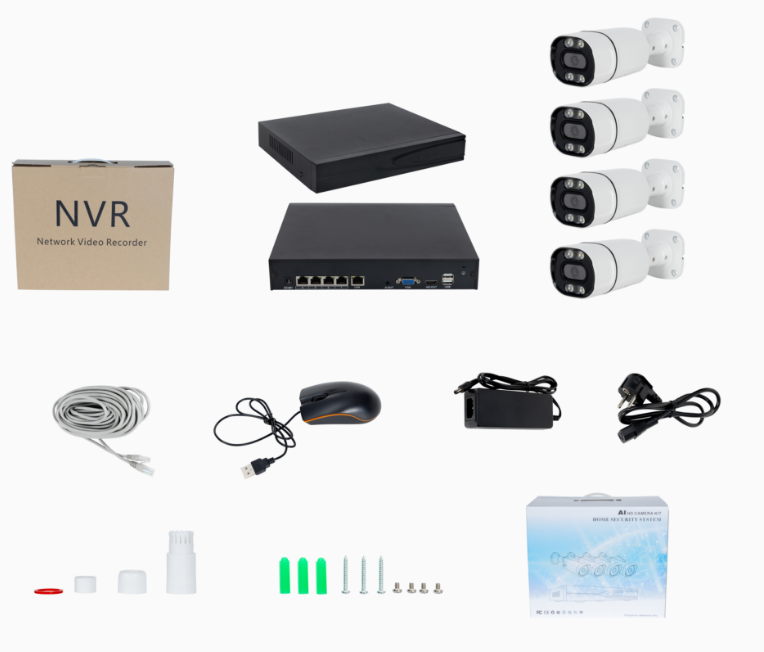 Britures 4CH 8MP 4K POE CCTV NVR Kit