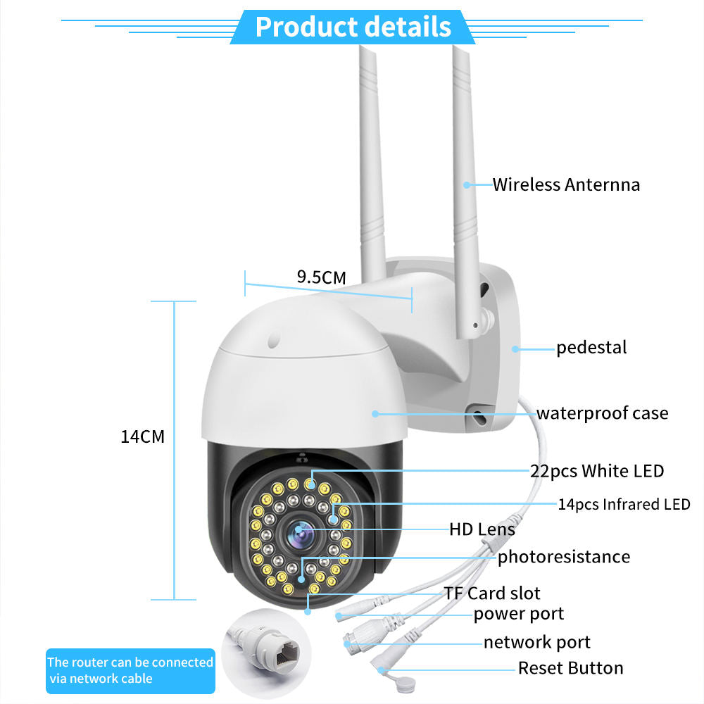 【B68-5MP】V380 Outdoor Wifi Camera