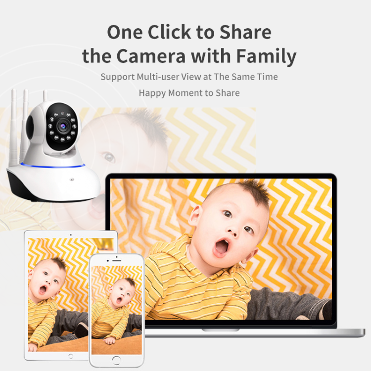 【B72-3MP】3 Antenna Network Camera